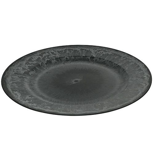 Floristik24 Talerz dekoracyjny antracyt Ø33cm