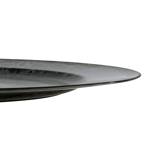 Floristik24 Talerz dekoracyjny antracyt Ø33cm
