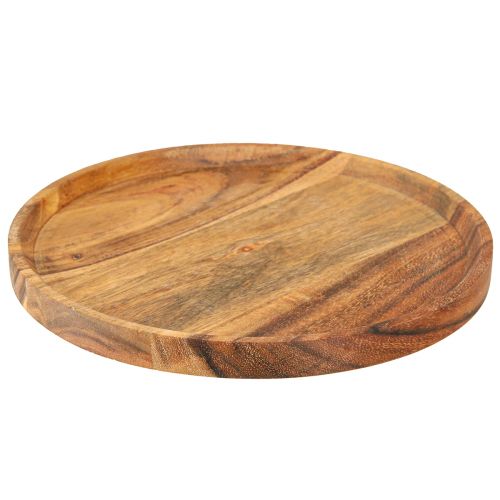 Produkt Talerz dekoracyjny Taca dekoracyjna z drewna akacjowego naturalnego olejowanego Ø20cm
