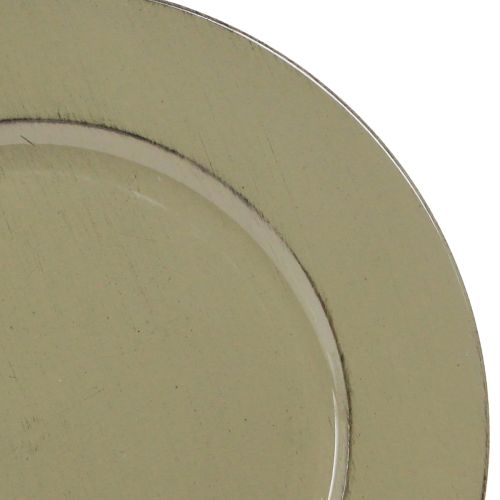 Produkt Talerz dekoracyjny zielony talerz plastikowy vintage mech zielony brązowy Ø33cm