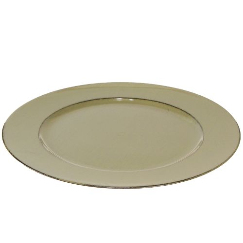 Produkt Talerz dekoracyjny zielony talerz plastikowy vintage mech zielony brązowy Ø33cm