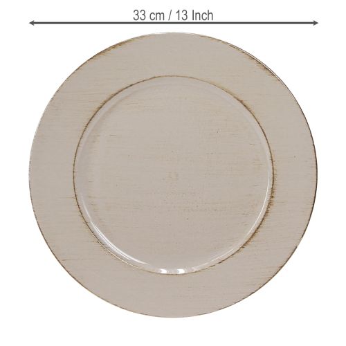 Produkt Talerz dekoracyjny plastikowy talerz dekoracyjny plastikowy szaro-brązowy Ø33cm
