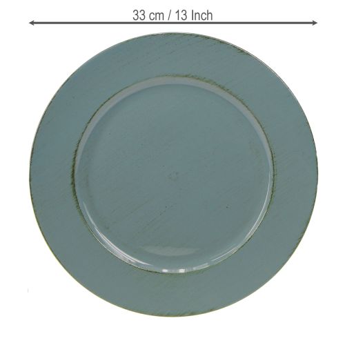 Produkt Talerz dekoracyjny plastikowy talerz dekoracyjny plastikowy brązowy petrol Ø33cm