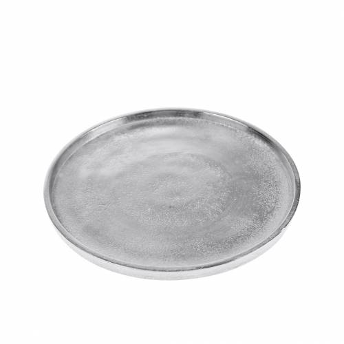 Floristik24 Talerz dekoracyjny gliniany Ø20cm srebrny