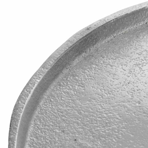Floristik24 Płytka dekoracyjna gliniana Ø31cm Srebrna