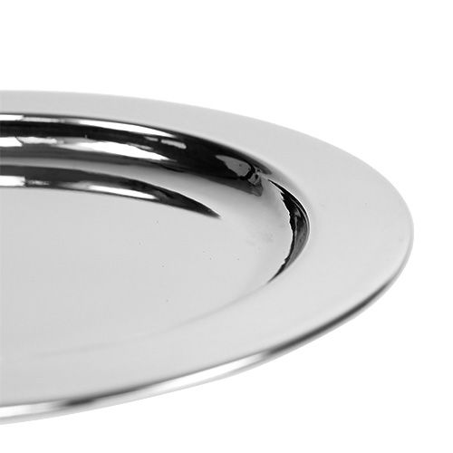 Floristik24 Talerz dekoracyjny metalowy Ø14,5cm Srebrny 1szt.