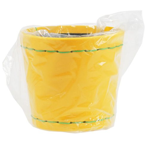 Floristik24 Doniczka żółta Ø12cm H11,5cm, 1szt.