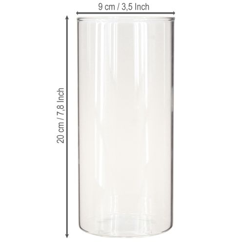 Produkt Wazon dekoracyjny, wazon na kwiaty, wazon szklany, bezbarwny Ø9cm H20cm