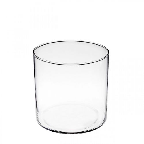 Floristik24 Wazon dekoracyjny szklany cylinder przezroczysty Ø15cm W15cm