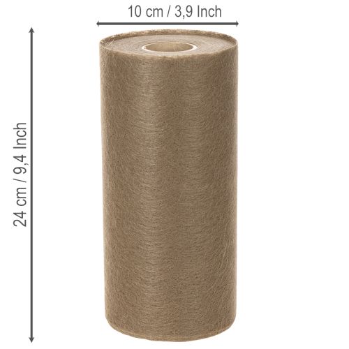 Rolka dekoracyjna z włókniny 24 cm x 25 m w kolorze brązowym na świąteczne stoły | Floristik24.pl