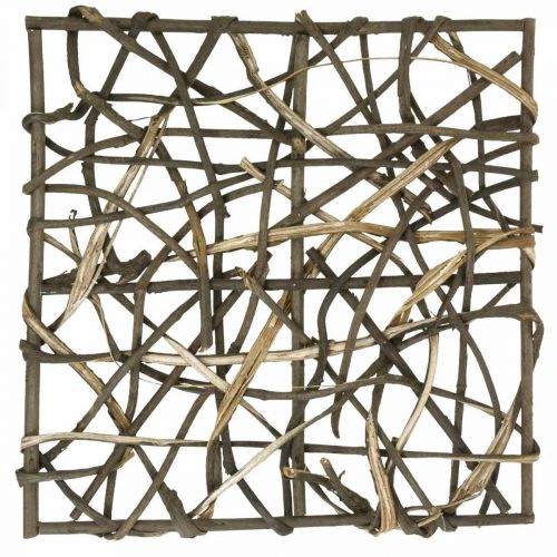 Floristik24 Deco wall vine plug-in pomoc plecione gałęzie winorośli natura 40×40cm