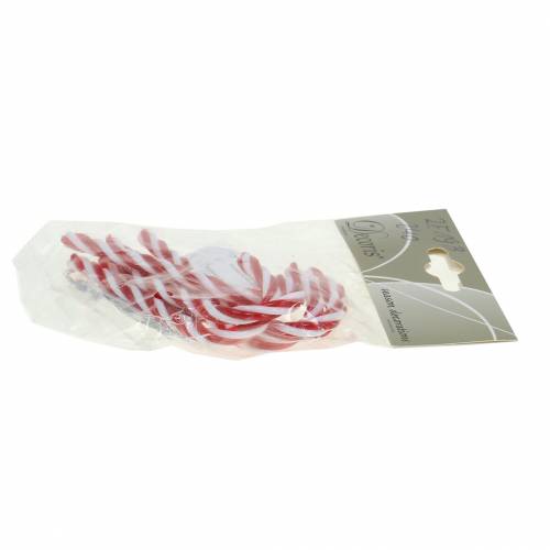 Floristik24 Deco Candy Cane Red/White 9cm 6szt.