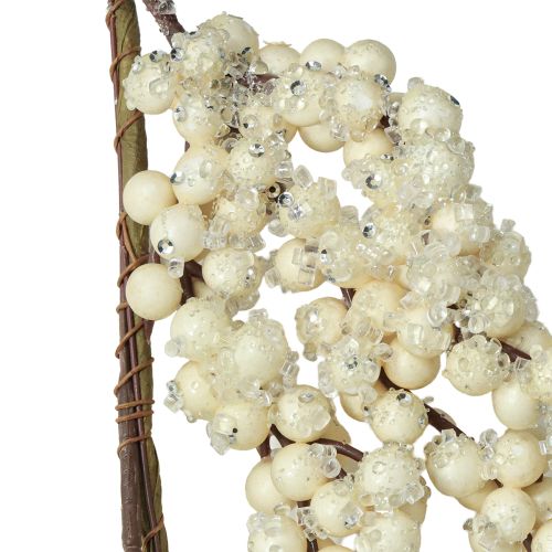 Produkt Girlanda zimowa z gałązek śnieżynek kremowa 130cm