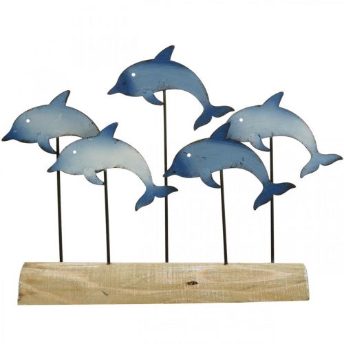 Produkt Delfiny do zestawu, dekoracja morska, dekoracja metalowa marynistyczna wys. 24,5 cm dł. 32,5 cm