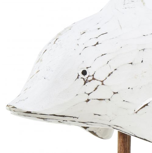 Produkt Dekoracja delfin Albasia Morska dekoracja drewniana biała 28×6,5×26cm