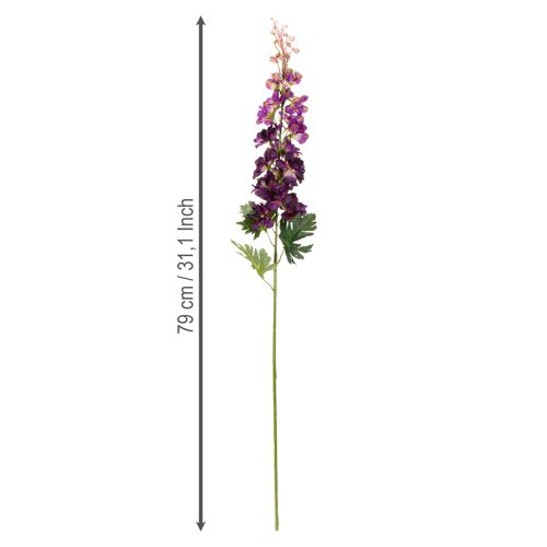 Produkt Delphinium dekoracyjny jako sztuczny kwiat do stylowych akcentów kwiatowych, 79 cm, 3 sztuki