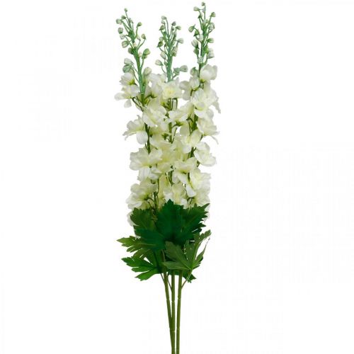 Floristik24 Delphinium Białe Sztuczne Delphinium Jedwabne Kwiaty Sztuczne Kwiaty 3szt