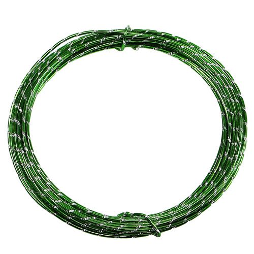 Floristik24 Diamentowy drut aluminiowy Apple Green 2mm 10m