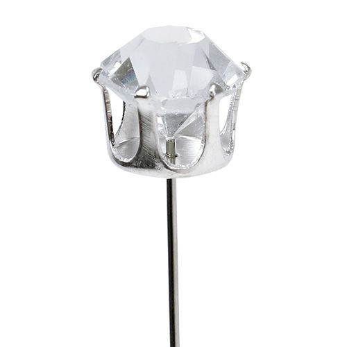 Floristik24 Igła diamentowa srebrna Ø10mm L6cm 36szt.