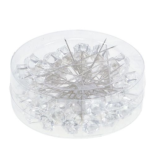Floristik24 Igła diamentowa srebrna Ø10mm L6cm 36szt.