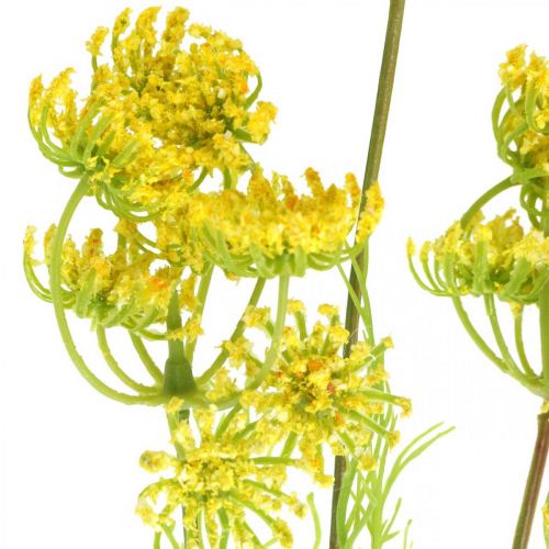 Floristik24 Żółty koperek Sztuczna roślina ziołowa Koperek do dekoracji L80cm