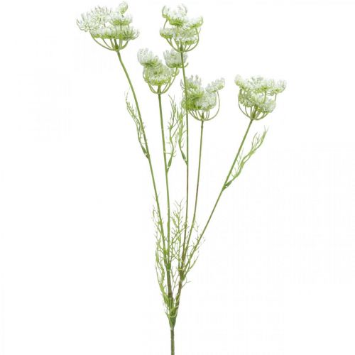 Floristik24 Koperek kwitnący, sztuczna roślina, sztuczne zioła zielony, biały dł.80cm
