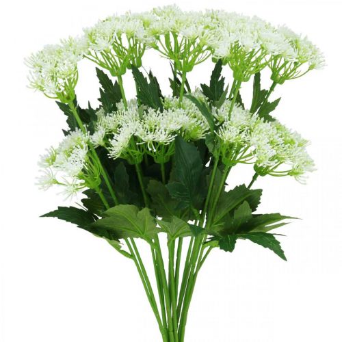 Produkt Koper kwitnący, sztuczne zioła, roślina ozdobna zielony, biały 49cm 9szt