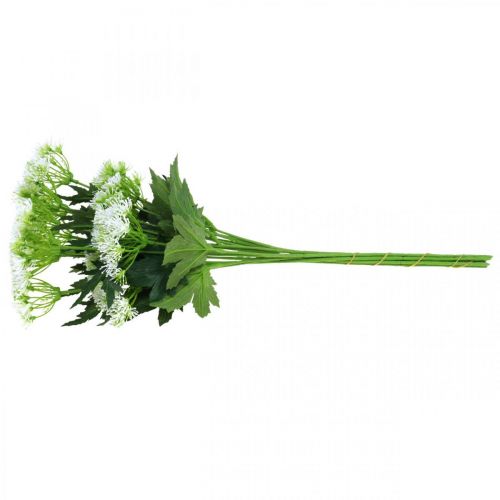 Produkt Koper kwitnący, sztuczne zioła, roślina ozdobna zielony, biały 49cm 9szt