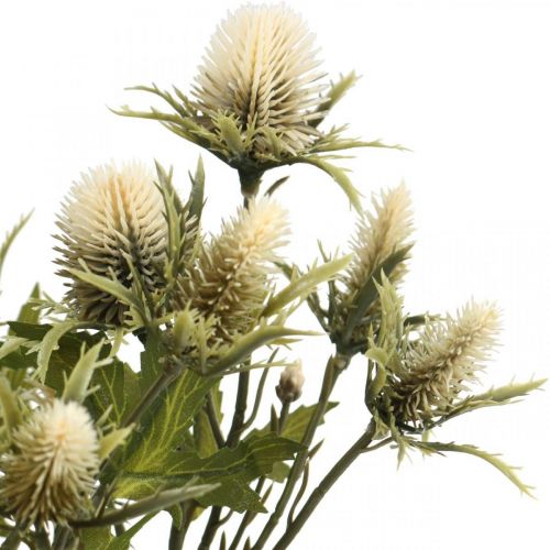 Produkt Thistle sztuczna dekoracyjna gałązka kremowa 10 główek kwiatowych 68cm 3szt