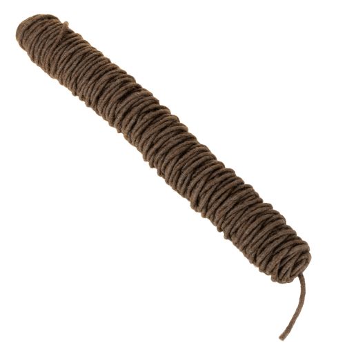 Produkt Brązowy sznurek wełniany, 55m, ozdobny sznurek do florystyki i rękodzieła