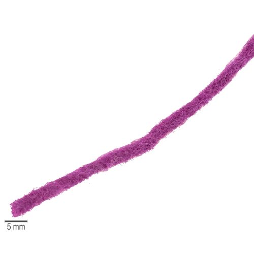 Produkt Sznurek wełniany fioletowy, 55m, ozdobny do florystyki i rękodzieła