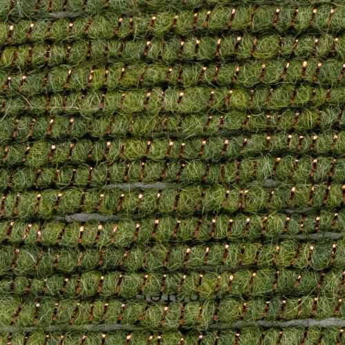 Floristik24 Zielony wełniany sznurek ze złotą nicią, 5m x 5mm z drutem, do dekoracji i rękodzieła