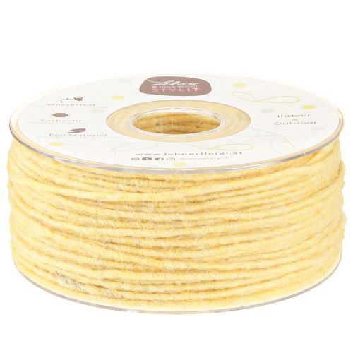 Knot sznurek wełniany filcowy sznurek wełniany żółty Ø3mm 100m