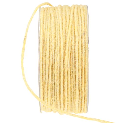 Produkt Knot sznurek wełniany filcowy sznurek wełniany żółty Ø3mm 100m