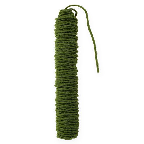 Floristik24 Knot sznurek filcowy sznurek wełniany zielony mech Ø5mm 50m