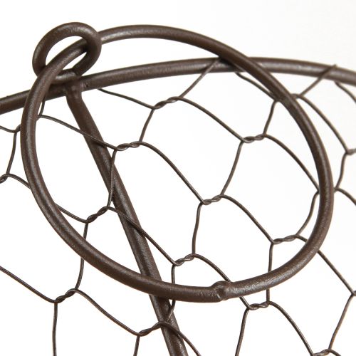 Produkt Miska druciana z uchwytem brązowa Ø35/30/25cm zestaw 3 szt.