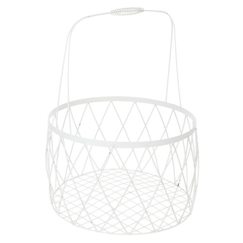 Produkt Koszyk druciany z uchwytem, metal biały, Ø25/30/35 cm, zestaw 3 szt.