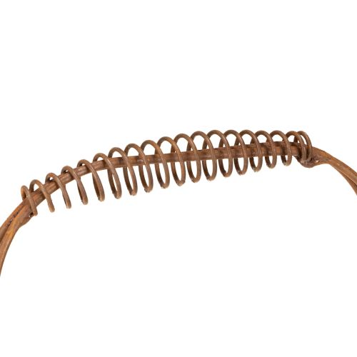 Produkt Owalny druciany kosz z uchwytem, dekoracja ogrodowa, wykończenie rdzawe, 30/25 cm, zestaw 2 szt.