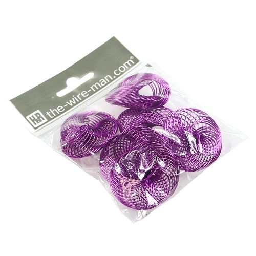 Floristik24 Kółka druciane lawenda Ø4,5cm 6szt.