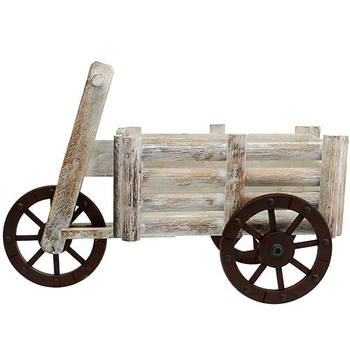 Floristik24 Rowerek trójkołowy do sadzenia roślin Drewno białe H31,5cm