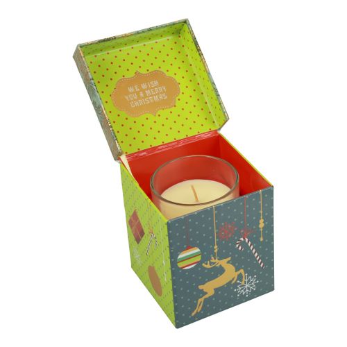 Produkt Świeca zapachowa Świeca świąteczna szklana przezroczysta Świeca świąteczna 7,5cm