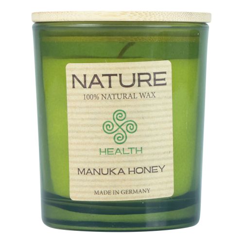 Świeca zapachowa w szklanej świecy z naturalnego wosku Manuka Honey 85×70mm