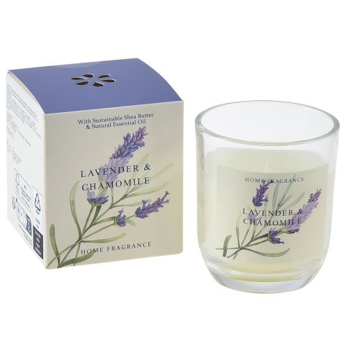 Produkt Świeca zapachowa w szklanym kremie lawendowo-rumiankowym Ø7,5cm W8,5cm