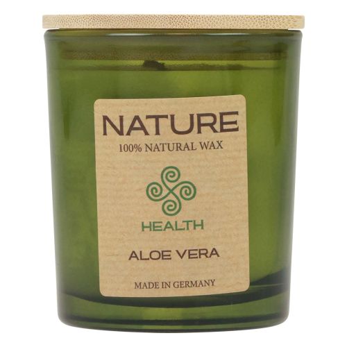 Świeca zapachowa w szklanej świecy z naturalnego wosku Aloe Vera 85×70mm