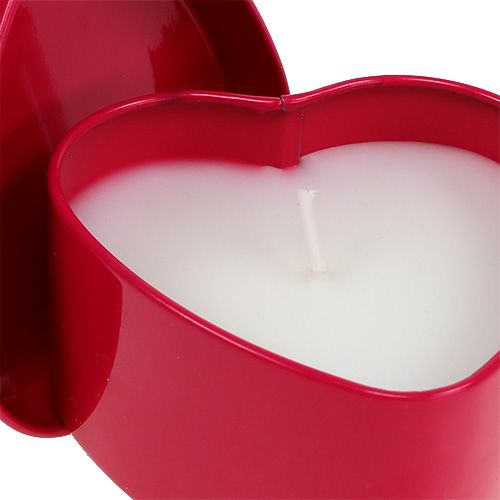 Floristik24 Świeca zapachowa w kształcie serca różowa 7cm x 3,5cm 1 szt