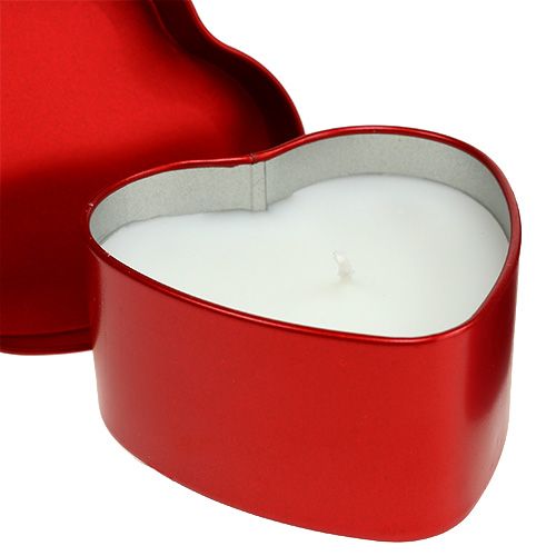 Floristik24 Świece Zapachowe Kształt Serca Różowy/Red 7cm x3,5cm 2szt.