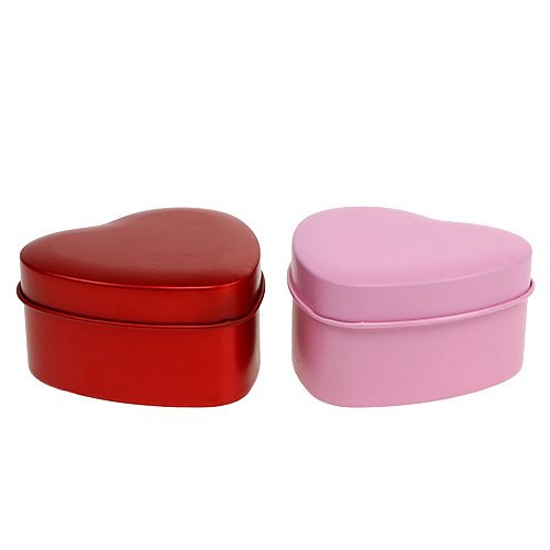 Floristik24 Świece Zapachowe Kształt Serca Różowy/Red 7cm x3,5cm 2szt.