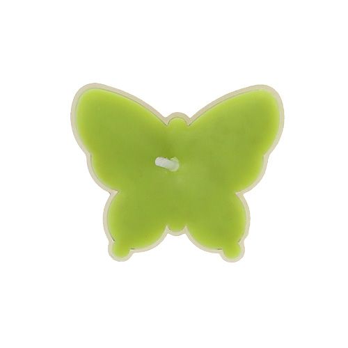 Floristik24 Zapachowy Tea Light Butterfly Ø4,8cm H2cm Zielony 6szt.