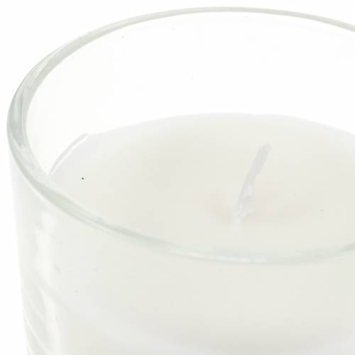 Produkt Świeca zapachowa w szklanym waniliowym białym Ø8cm W10,5cm