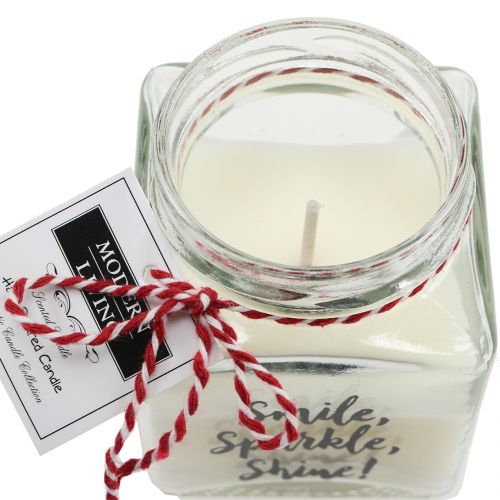 Floristik24 Wosk zapachowy w słoiku Smile, Sparkle, Shine!